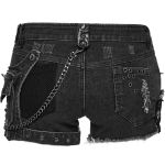 Short 'Punk Distressed' en Denim Noir