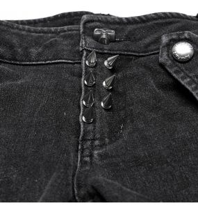 Short 'Punk Distressed' en Denim Noir