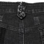 Short 'Punk Distressed' en Denim Noir