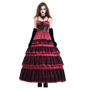 Longue Robe 'Darkness Meet Glamour' Rouge