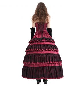 Longue Robe 'Darkness Meet Glamour' Rouge