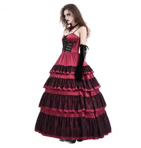 Longue Robe 'Darkness Meet Glamour' Rouge