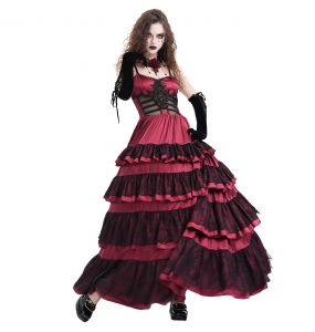 Longue Robe 'Darkness Meet Glamour' Rouge