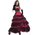 Red 'Darkness Meet Glamour' Long Dress