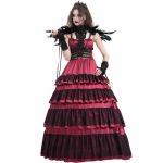 Longue Robe 'Darkness Meet Glamour' Rouge