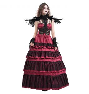 Longue Robe 'Darkness Meet Glamour' Rouge