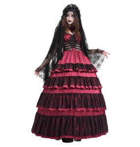 Longue Robe 'Darkness Meet Glamour' Rouge