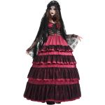 Red 'Darkness Meet Glamour' Long Dress