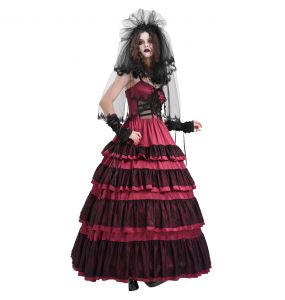 Red 'Darkness Meet Glamour' Long Dress