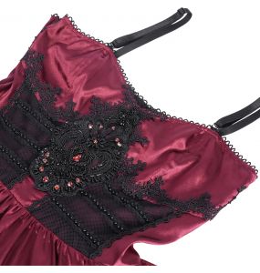 Longue Robe 'Darkness Meet Glamour' Rouge