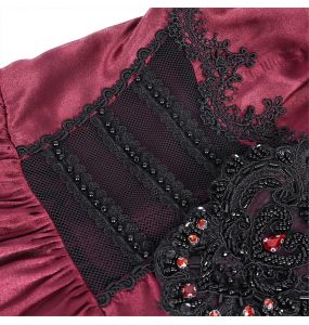 Red 'Darkness Meet Glamour' Long Dress