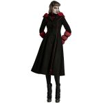 Manteau à Capuche 'Karmay' Noir et Rouge