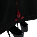 Black and Red 'Karmay' Hooded Coat