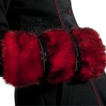 Black and Red 'Karmay' Hooded Coat