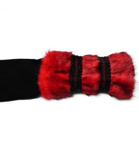 Manteau à Capuche 'Karmay' Noir et Rouge