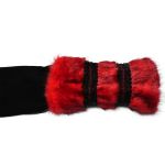 Manteau à Capuche 'Karmay' Noir et Rouge