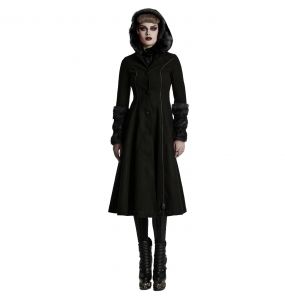 Manteau à Capuche 'Karmay' Noir