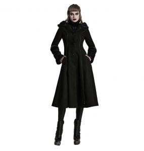 Black 'Karmay' Hooded Coat