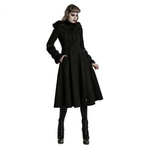 Manteau à Capuche 'Karmay' Noir