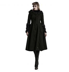 Manteau à Capuche 'Karmay' Noir