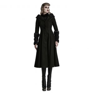 Manteau à Capuche 'Karmay' Noir