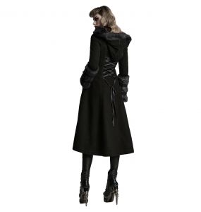 Black 'Karmay' Hooded Coat