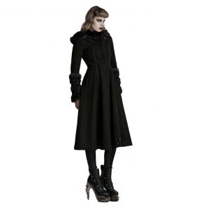 Manteau à Capuche 'Karmay' Noir