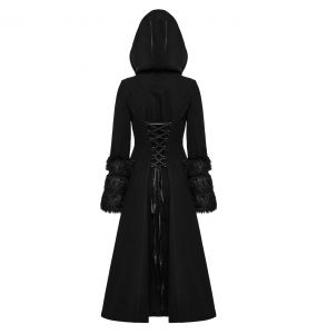 Black 'Karmay' Hooded Coat