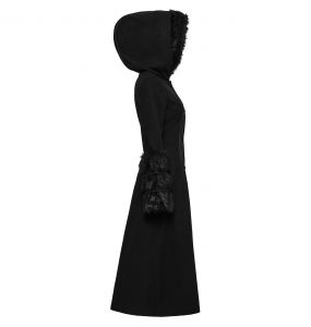 Manteau à Capuche 'Karmay' Noir