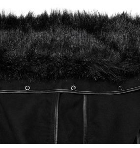 Manteau à Capuche 'Karmay' Noir