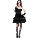 Robe Courte Gothic Lolita 'Amelina' Noire