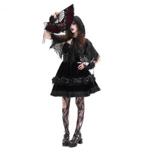 Robe Courte Gothic Lolita 'Amelina' Noire