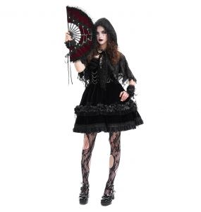 Robe Courte Gothic Lolita 'Amelina' Noire