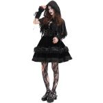 Black 'Amelina' Gothic Lolita Short Dress