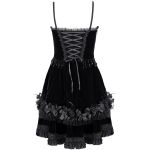 Robe Courte Gothic Lolita 'Amelina' Noire