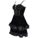 Black 'Amelina' Gothic Lolita Short Dress