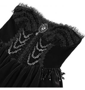 Black 'Amelina' Gothic Lolita Short Dress