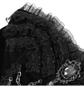 Robe Courte Gothic Lolita 'Amelina' Noire