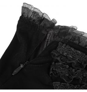 Black 'Amelina' Gothic Lolita Short Dress