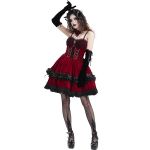 Robe Courte Gothic Lolita 'Amelina' Rouge