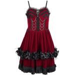 Robe Courte Gothic Lolita 'Amelina' Rouge