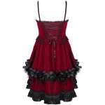 Robe Courte Gothic Lolita 'Amelina' Rouge