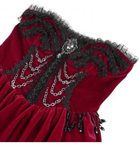 Robe Courte Gothic Lolita 'Amelina' Rouge