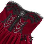 Robe Courte Gothic Lolita 'Amelina' Rouge