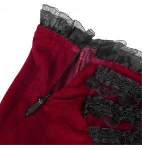 Robe Courte Gothic Lolita 'Amelina' Rouge