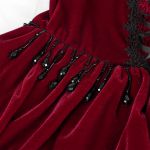 Robe Courte Gothic Lolita 'Amelina' Rouge