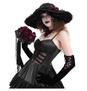 Chapeau Gothique 'Glamour' Noir