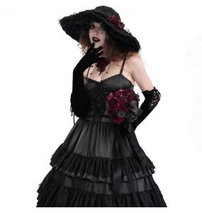 Chapeau Gothique 'Glamour' Noir