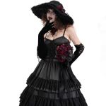 Chapeau Gothique 'Glamour' Noir