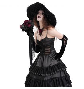 Chapeau Gothique 'Glamour' Noir